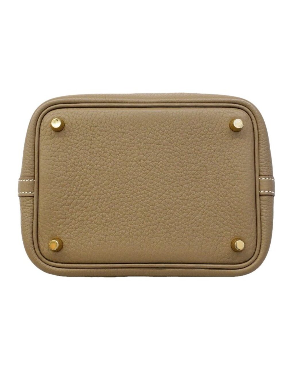 Hermes Handbag Picotin Lock PM Taurillon Clemence Etoupe Gold - Picture 3 of 8